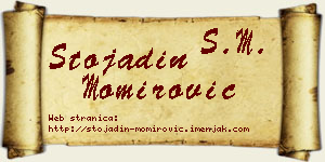 Stojadin Momirović vizit kartica